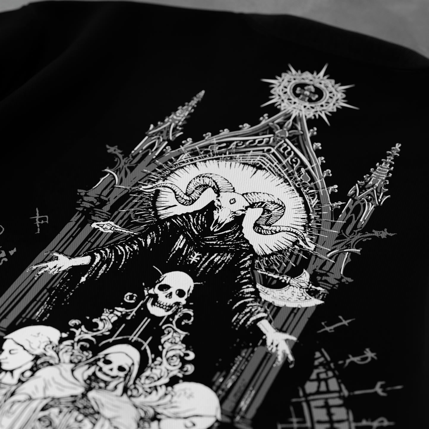 CELESTIAL CLASH reversible T-shirt — artwork detail