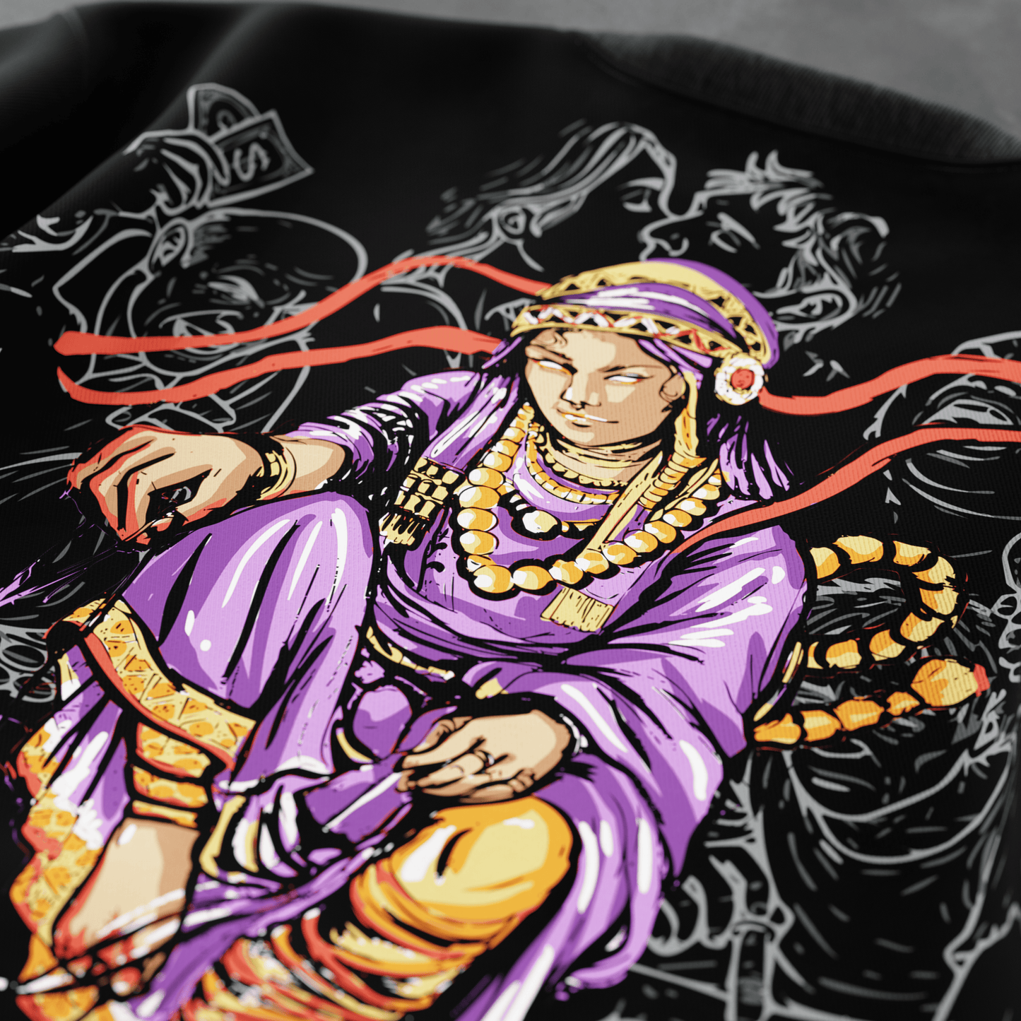 MAYA MORPH reversible T-shirt — artwork detail