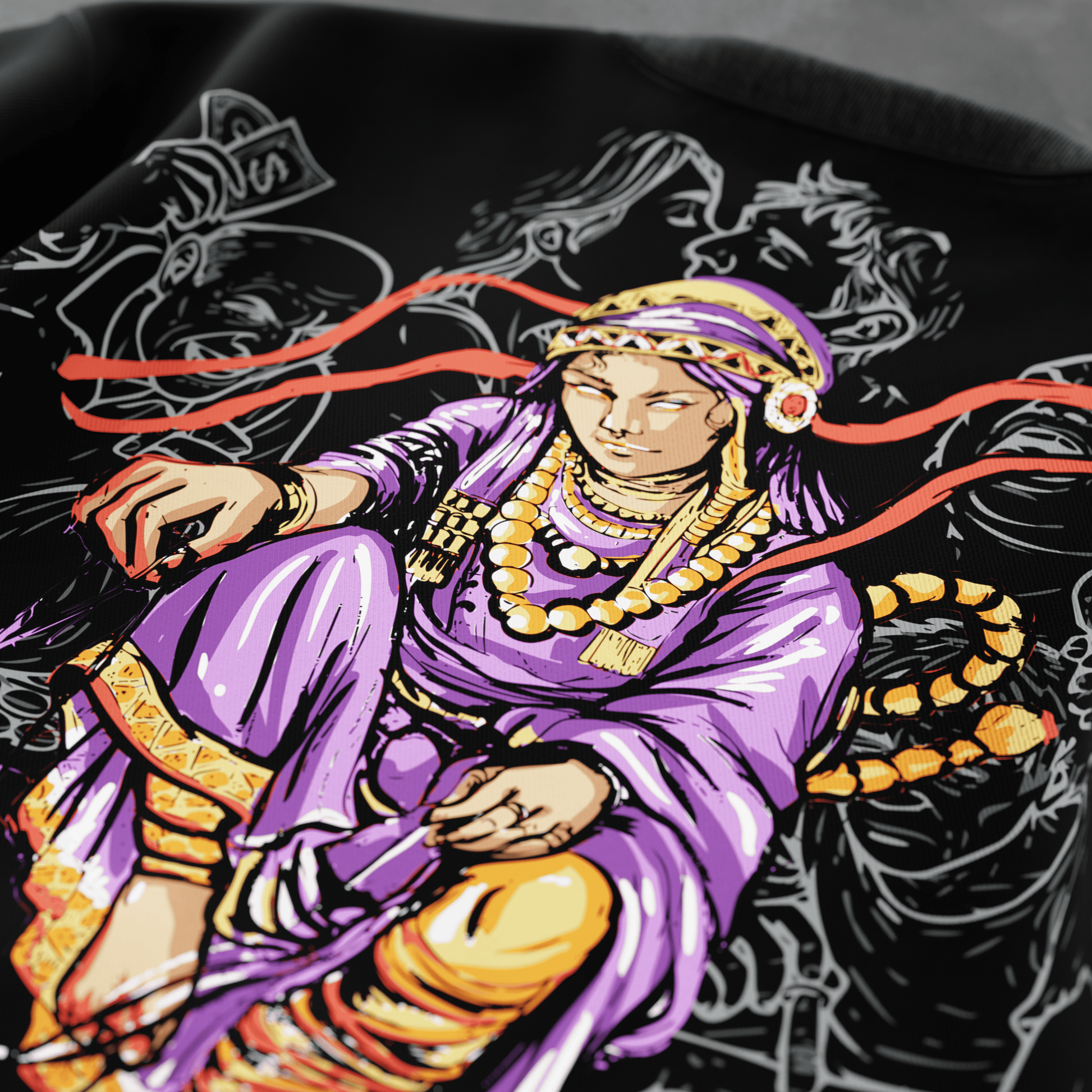 MAYA MORPH reversible T-shirt — artwork detail