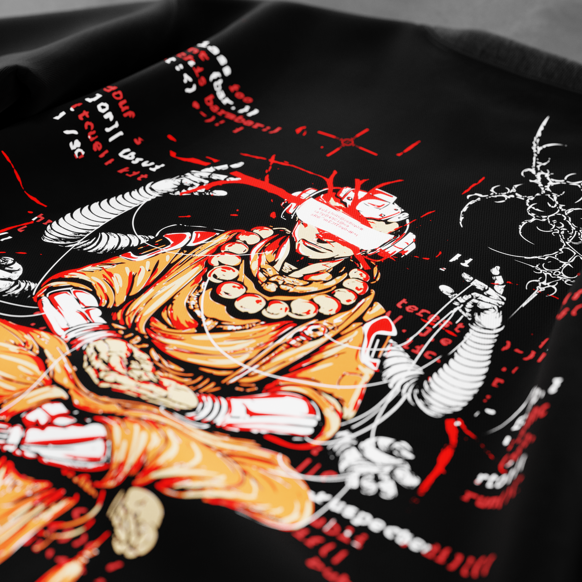 VR Monk reversible T-shirt — artwork detail