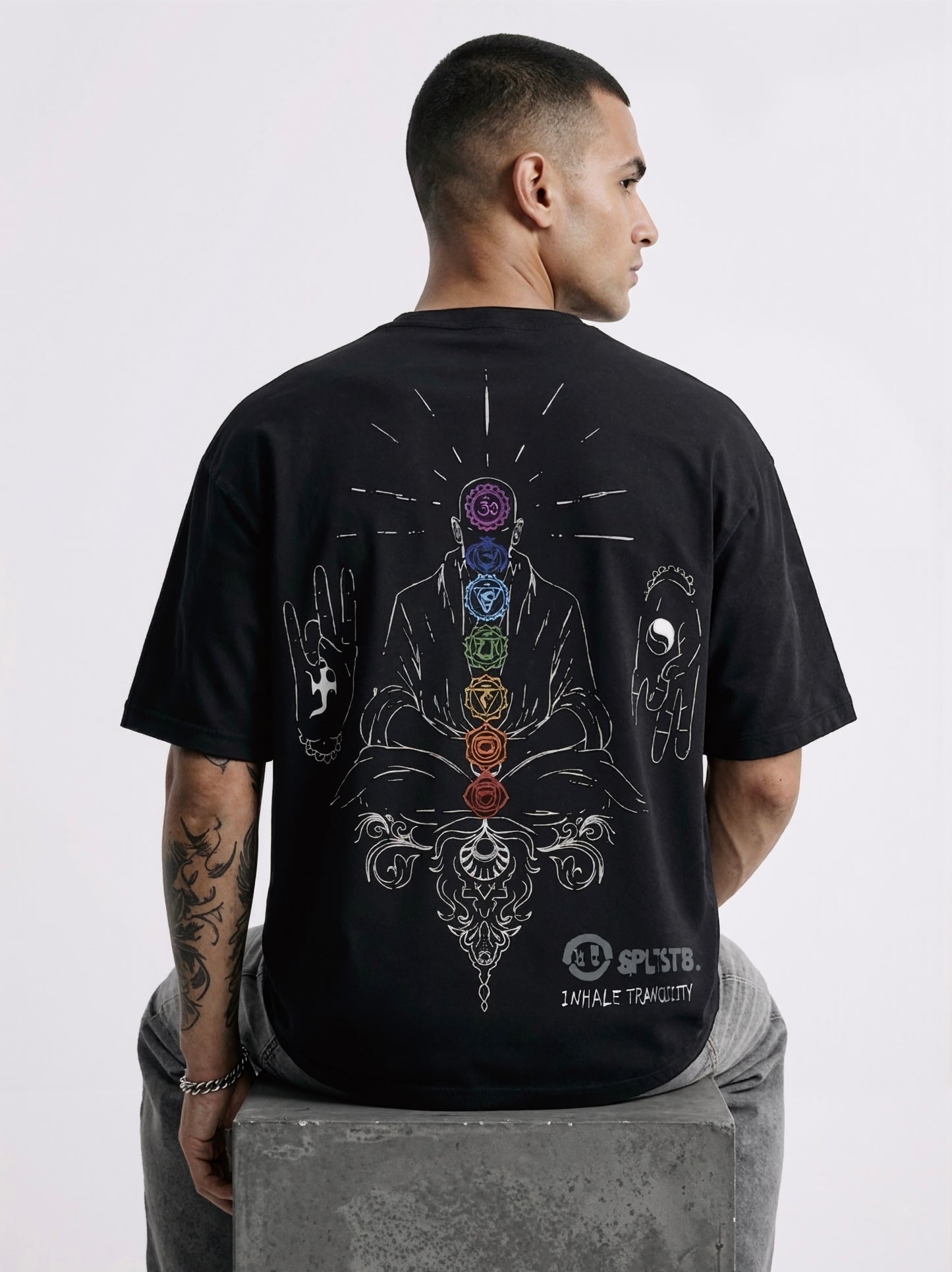 MAYA MORPH reversible oversized T-shirt — Side B view