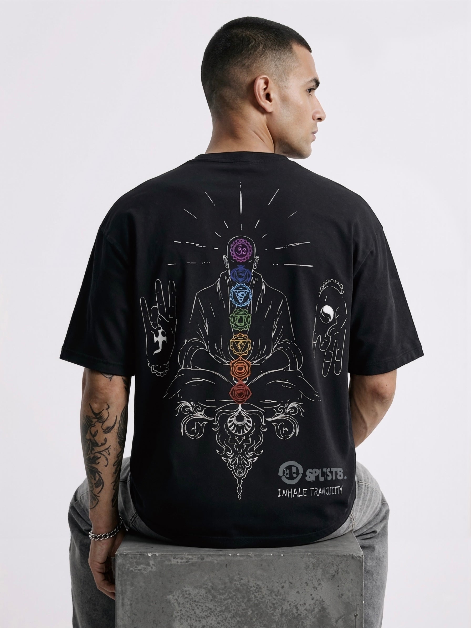 MAYA MORPH reversible oversized T-shirt — Side B view