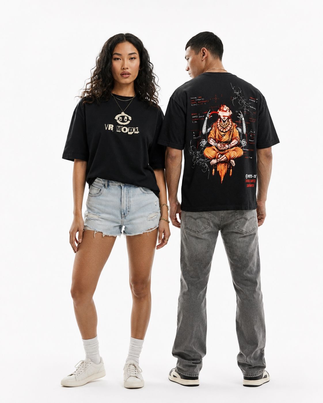 VR Monk reversible oversized T-shirt — Side B view